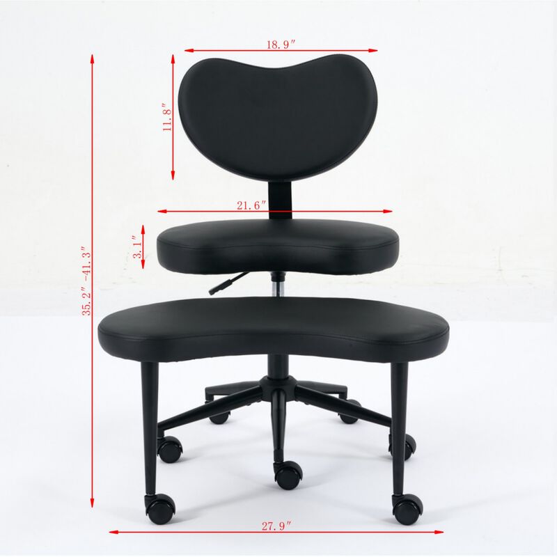 GOODSILO Flexible Seating Meditation Chair With Adjustable Footstool And Lumbar Support For Active Sitting Positions image number 2