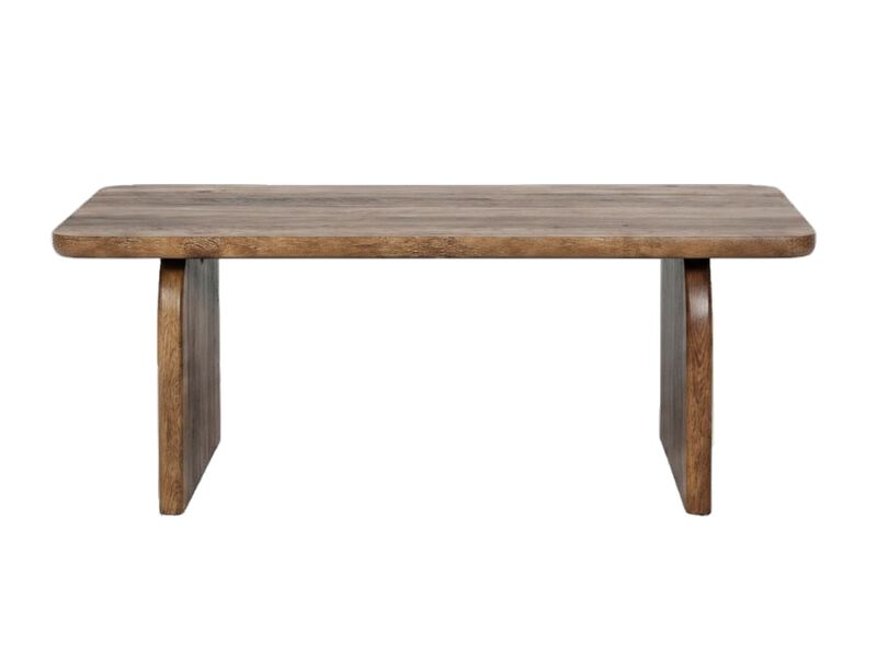 Rustic Coffee Table with Rounded Edges, Spacious Top & Modern Farmhouse Style image number 0