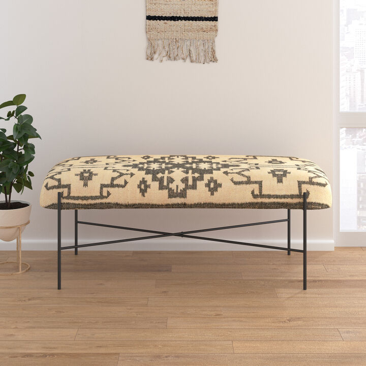 Daniel Boho Geometric Accent Bench