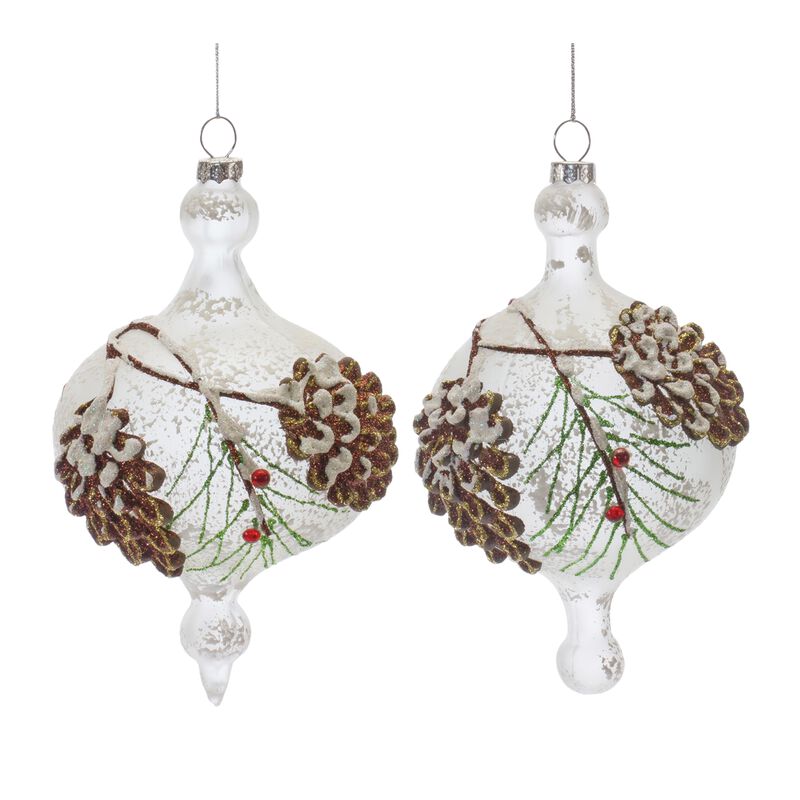 Ornament (Set of 12) 6"H Glass