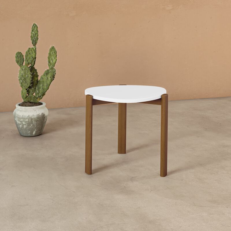 Gales White End Table