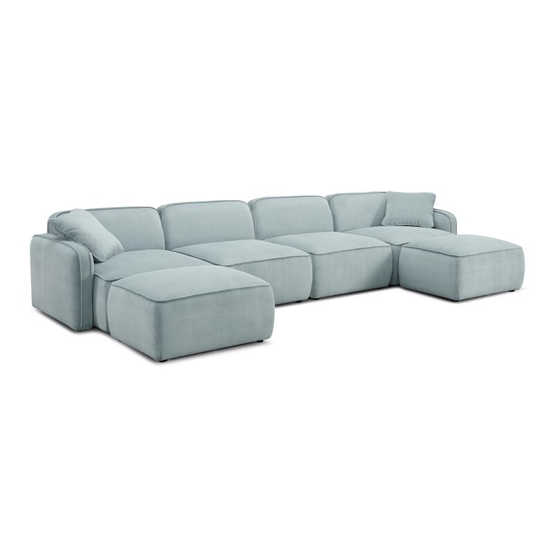 Travie Performance Corduroy Velvet 6-Piece Modular U-Sectional image number 0