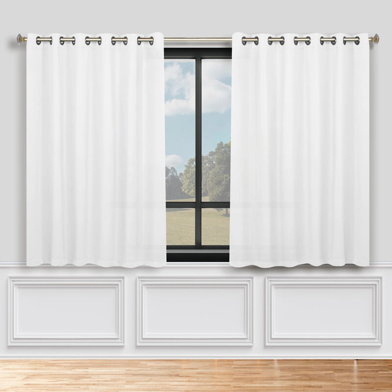 Room Darkening Window Curtain Panels Set of 2 Modern Style image number 2