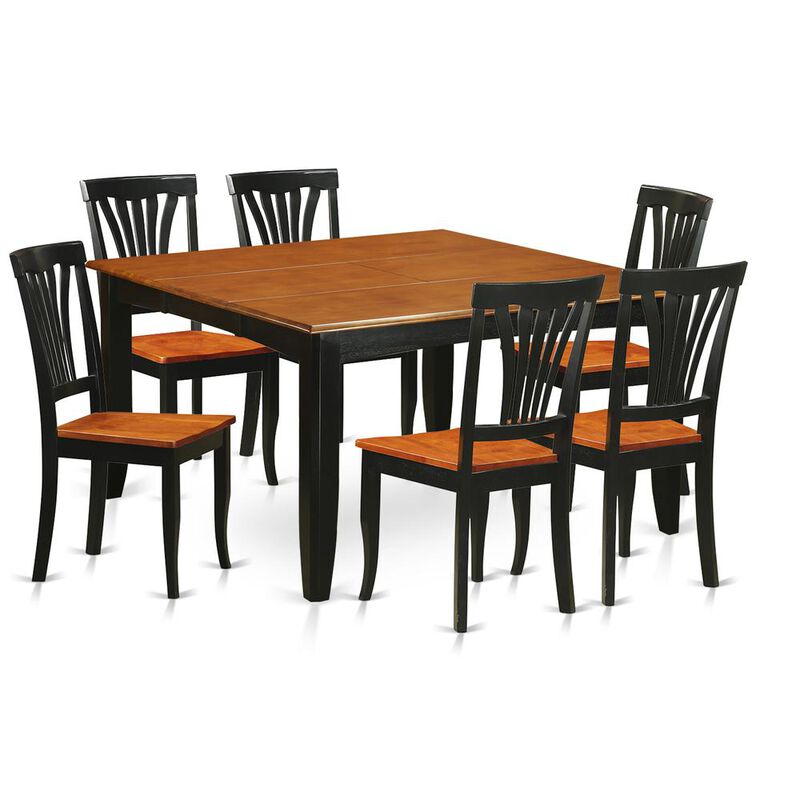 7 PC Dining room set-Dining Table and 6 Wooden Dining Chairs