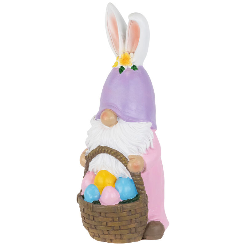 Easter Bunny Gnome with Egg Basket Figurine - 11.5"