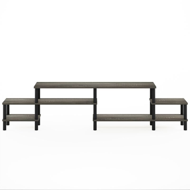 Furinno Furinno Turn-N-Tube Grand Entertainment Center for TV up to 80 Inch, French Oak Grey/Black