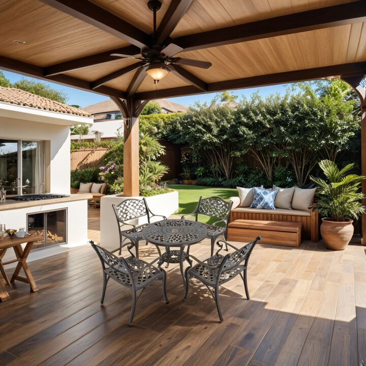 MOMDAWE Cast Aluminum Stationary Dining Chairs Hollow Oblique Grid Shape Chairs（Set of 2）