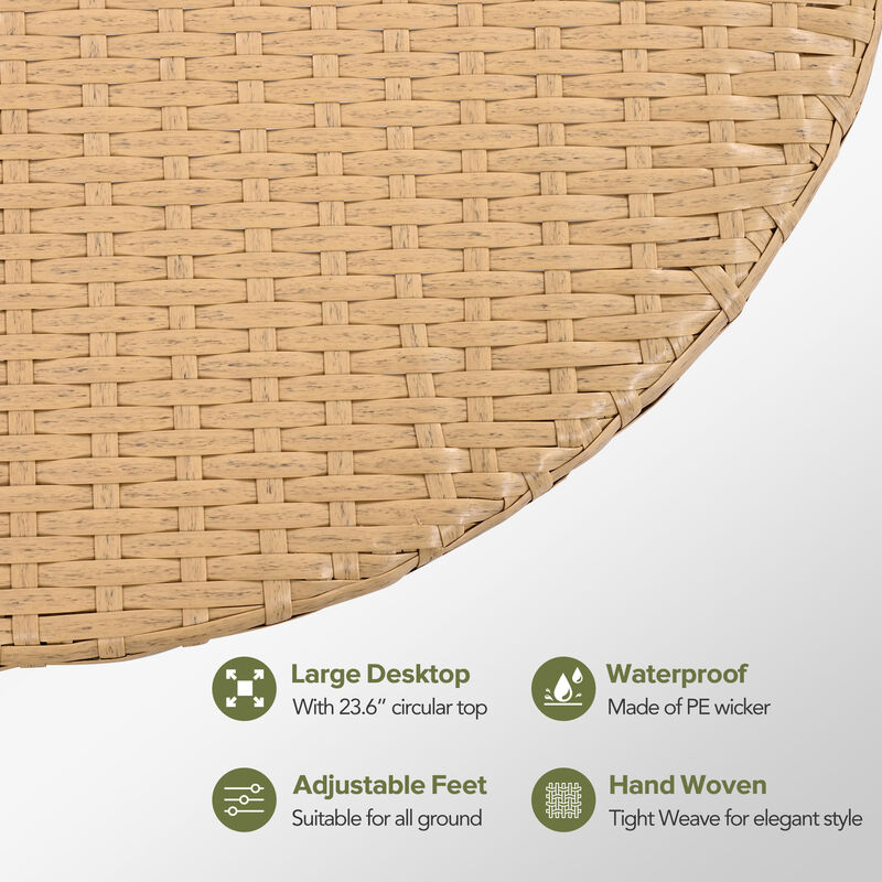 Whisen All-Weather Rattan Sectional Sofa Set with Thick Cushions and Pillows, Freely Combined Conversation Sets image number 7