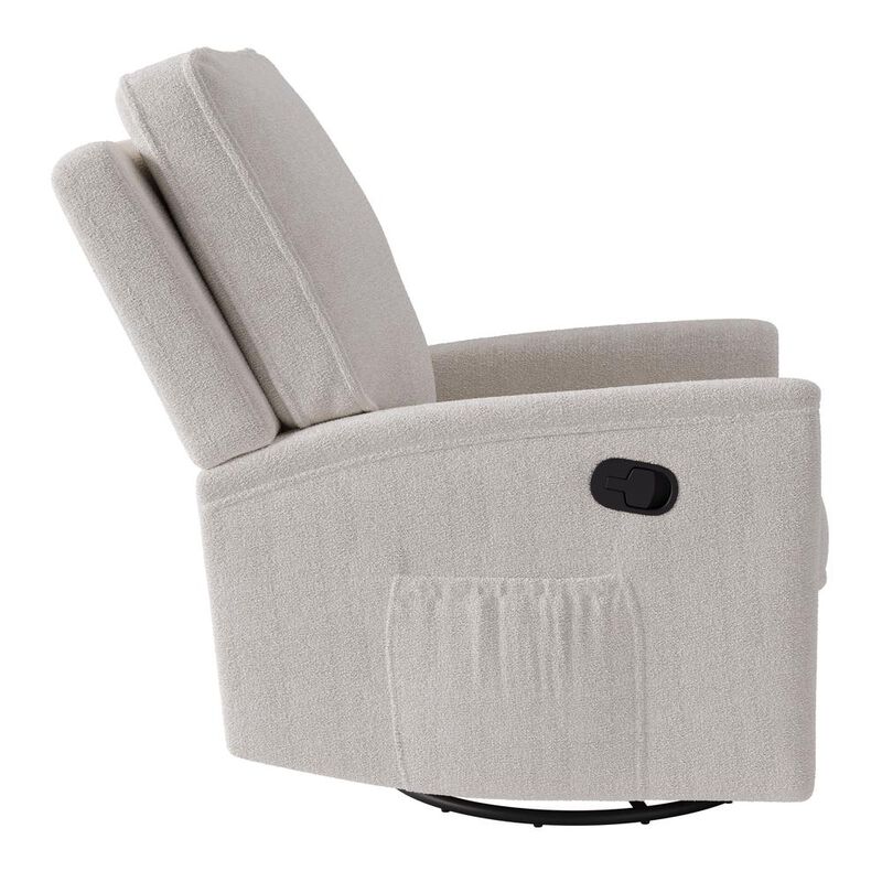 Amber & Emily Serenity Boucle Swivel Glider Recliner Chair