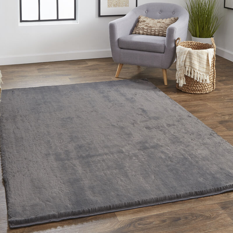 Luxe Velour 4506F Taupe/Black 4' x 6' Rug