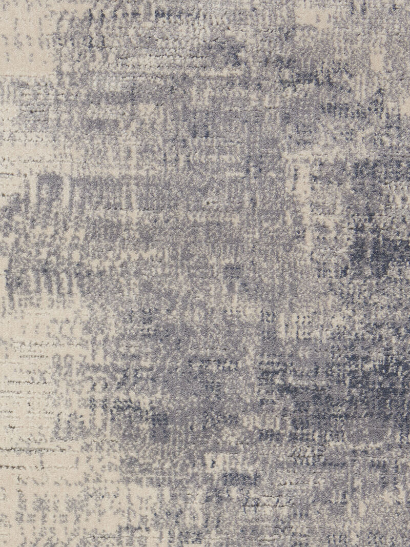 Rustic Textures RUS02 Blue/Ivory 5'3" x Round Rug