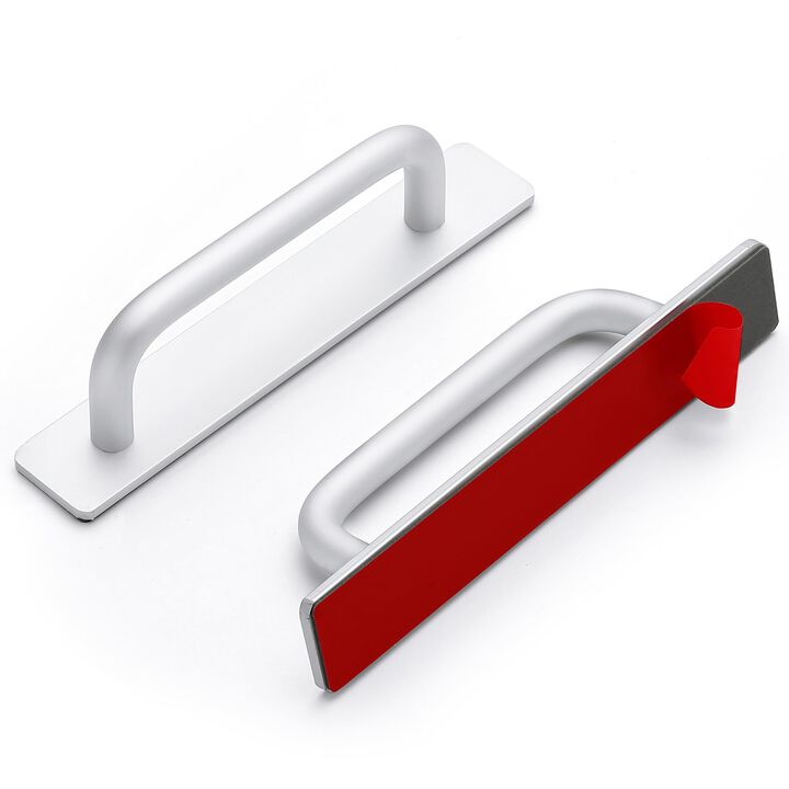 8 Pack Adhesive Handles Self Stick Instant Cabinet Handles 5.83"" Stick on Cabinet Handles Drawer Push Pull Handles Helper Slidi
