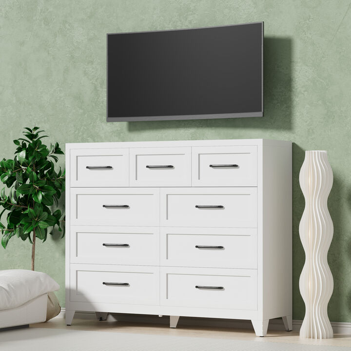 Kankes  9-Drawer Metal Dresser