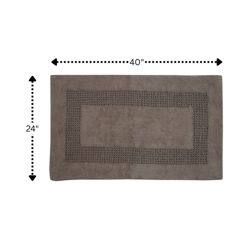 Perthshire Platinum Collection Cotton Bath Rug Racetrack Design Skid Resistant Comfortable Absorbent