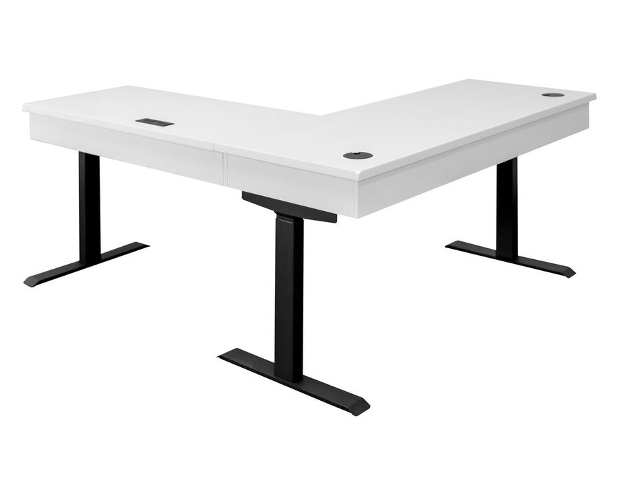 Power Sit/Stand L-Desk & Return