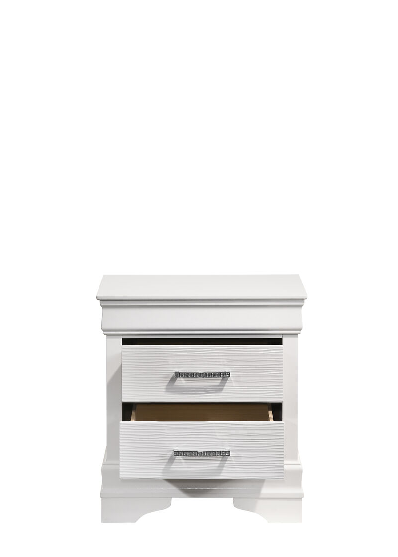 Streamdale Modern Brooklyn Nightstand Made With Wood In White