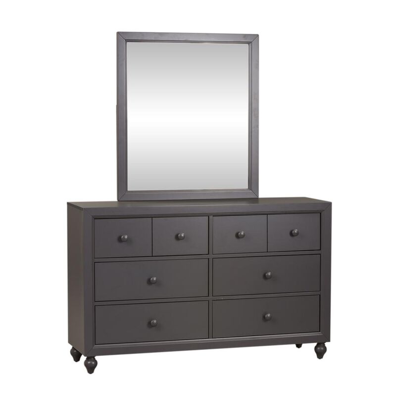 Liberty Furniture Cottage View Dresser & Mirror in Dark Gray image number 2