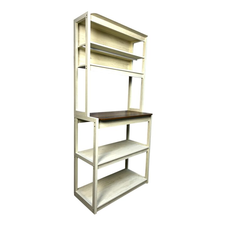 ELEMENT ACE 5-Tier Bakers Rack for Kitchen with Storage, Multi-Purpose Coffee Bar Stand, Kitchen Shelf Organizer for Microwave, Cookware and Bakeware