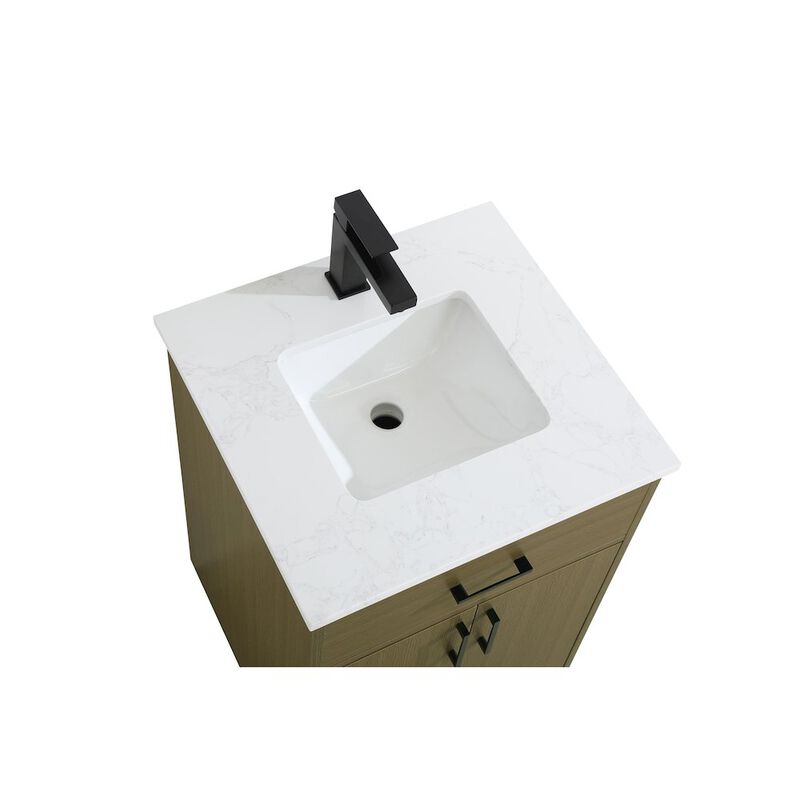 Elegant Kitchen and Bath Chandler 20 Inch Single Bathroom Vanity In Chestnut Brown