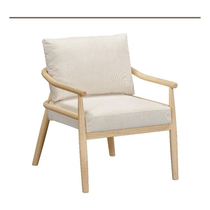 Tov Furniture Dixie Cream Chenille Velvet Accent Chair