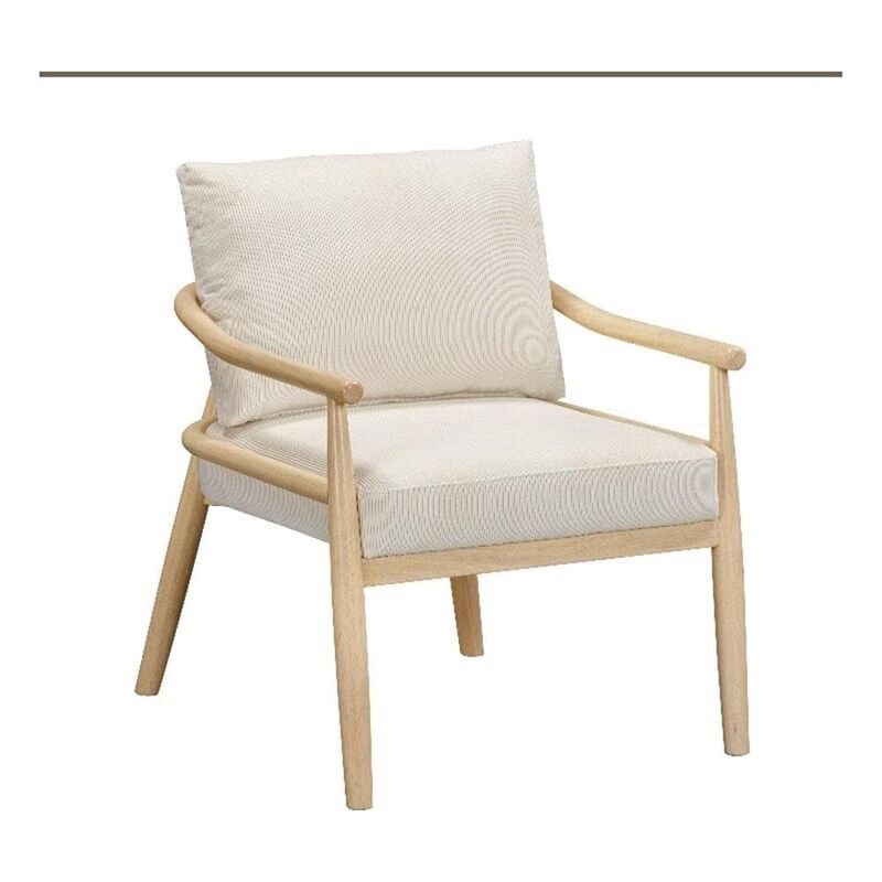 Tov Furniture Dixie Cream Chenille Velvet Accent Chair image number 0