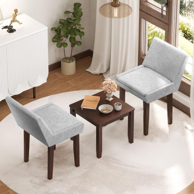 Hivvago 3-Piece Accent Table and Chair Set for Kitchen and Living Room