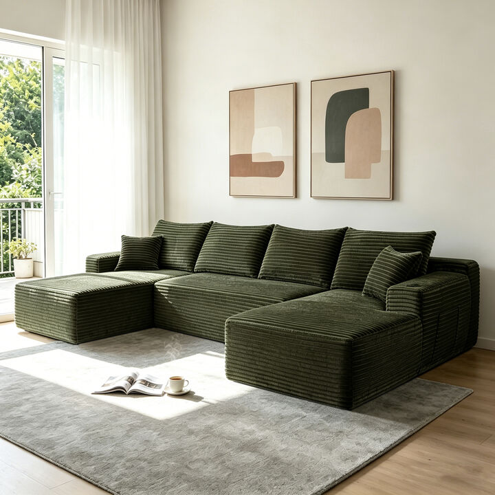 Rosest 134" Cloud Sectional Sofa