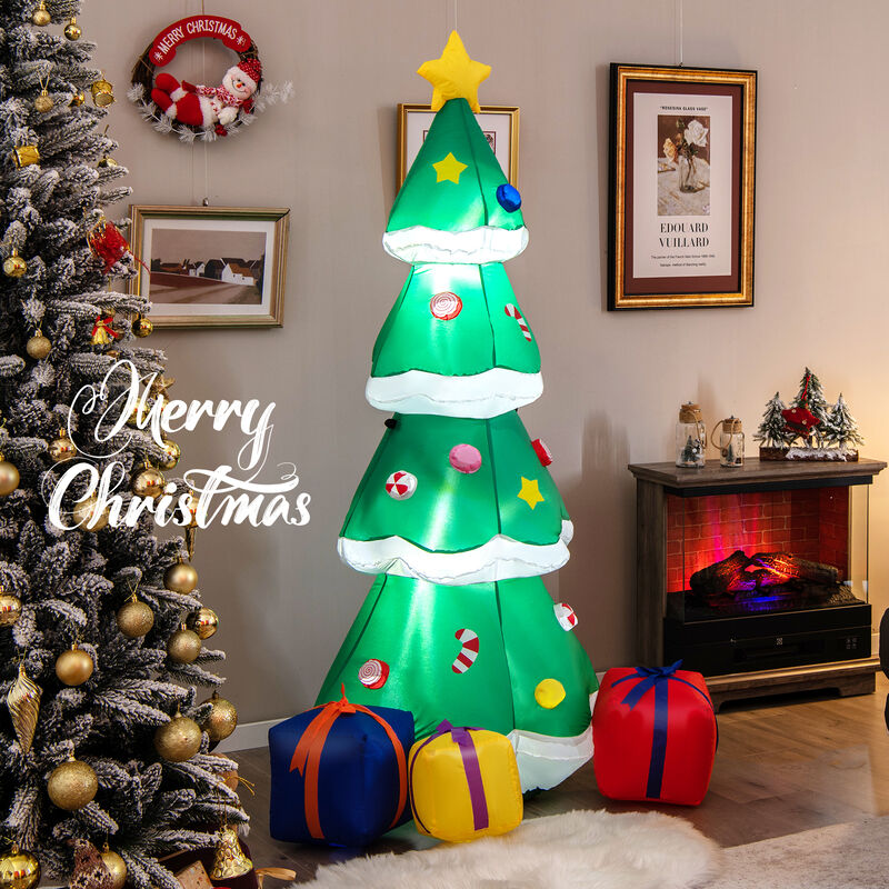6 Feet Tall Blow up Christmas Tree with 3 Gift Boxes image number 5