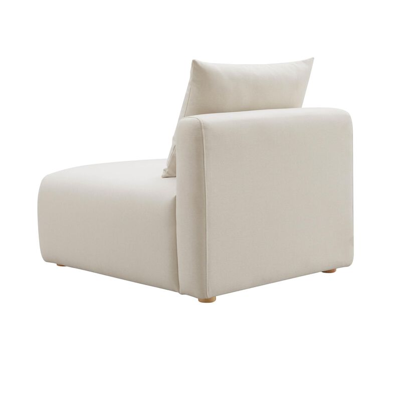 Tov Furniture Hangover Cream Linen Modular Armless Chair image number 4