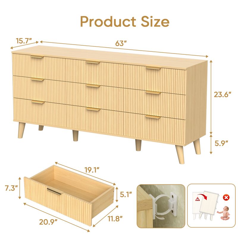 Skakke 9-Drawer Dresser image number 9