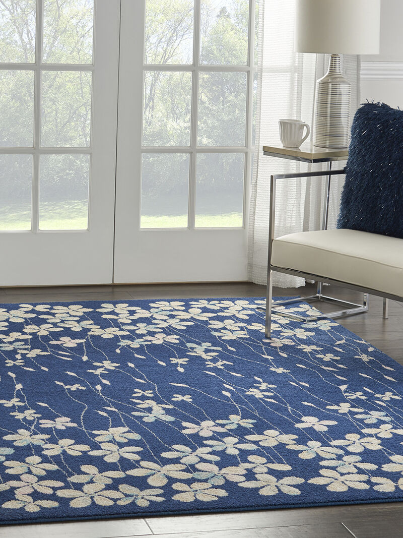 Tranquil TRA04 Navy 5'3" x 7'3" Rug image number 1