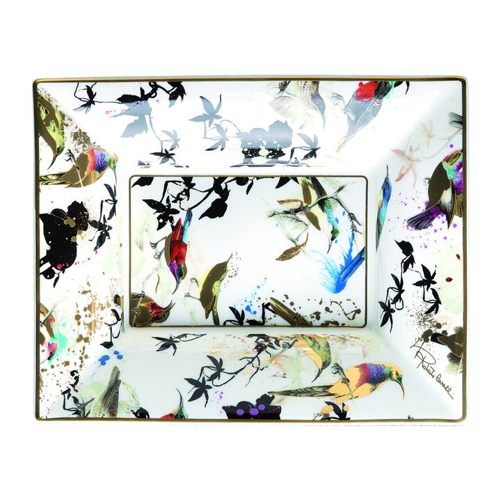 Tray GARDEN'S BIRDS Rectangular Large  7.75" x 6.3"