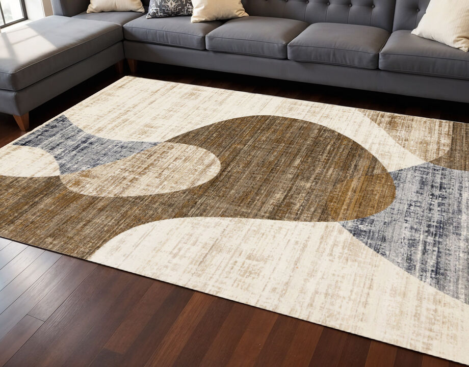 HomeRoots Abstract Area Rug