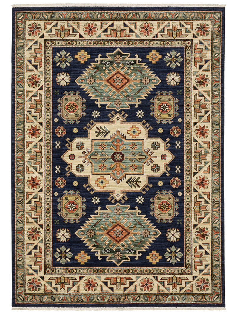 Lilihan 5'3" x 7'6" Navy Rug image number 0