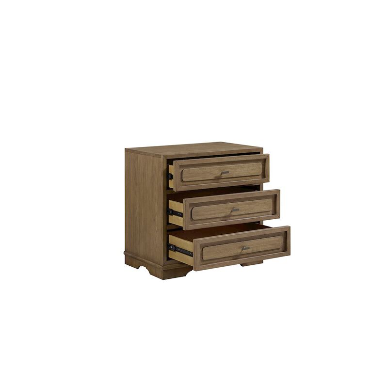 Magnolia 3 Drawer Nightstand - Almond image number 3