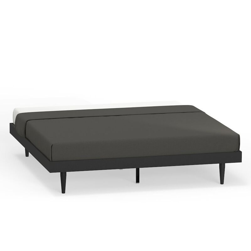 Comfort Pointe Sachse King Solid Wood Platform Bed Frame Black
