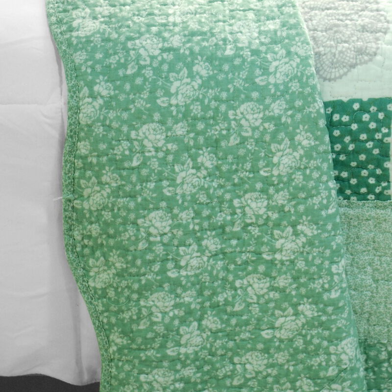3-Piece Cotton Vermicelli Quilted Printed Quilt Set with Matching Shams image number 3