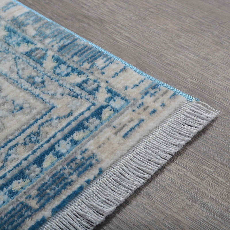 RUGSOTIC CARPETS MACHINE MADE POLYESTER AREA RUGS  - Rectangle Shape, Classic Oriental Traditional  Design, Low Pile Machine Made Area Rugs (M00087) image number 5