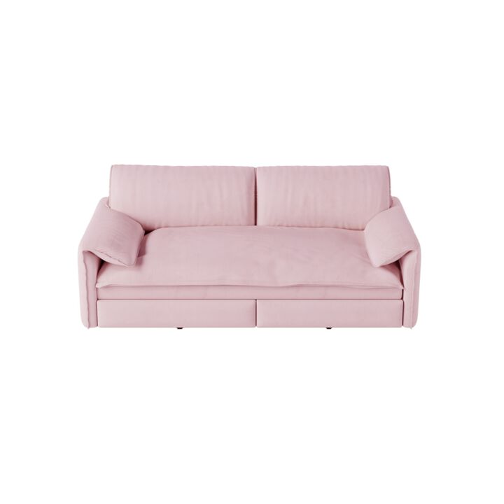 Lescet Velvet Pull‑Out Sleeper Sofa Bed