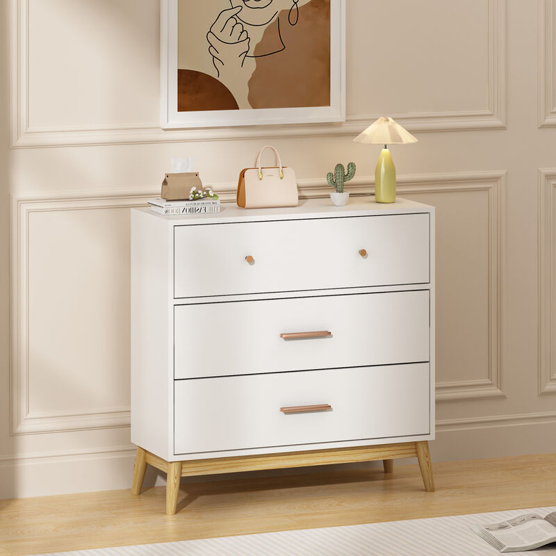Toskha Modern White Chest image number 2