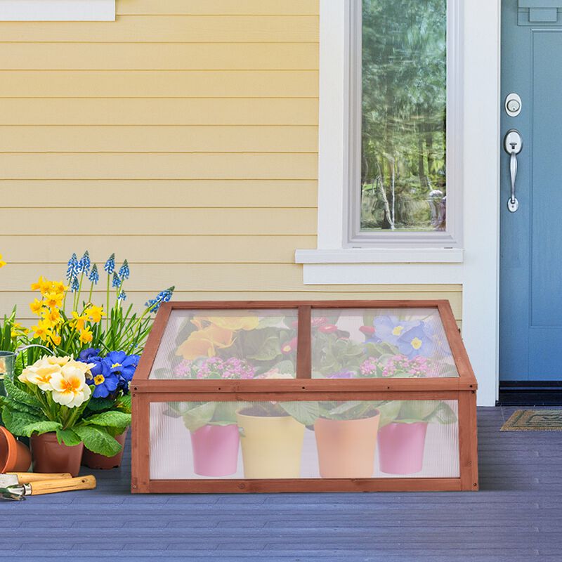 Outdoor Indoor Garden Portable Wooden Greenhouse image number 2