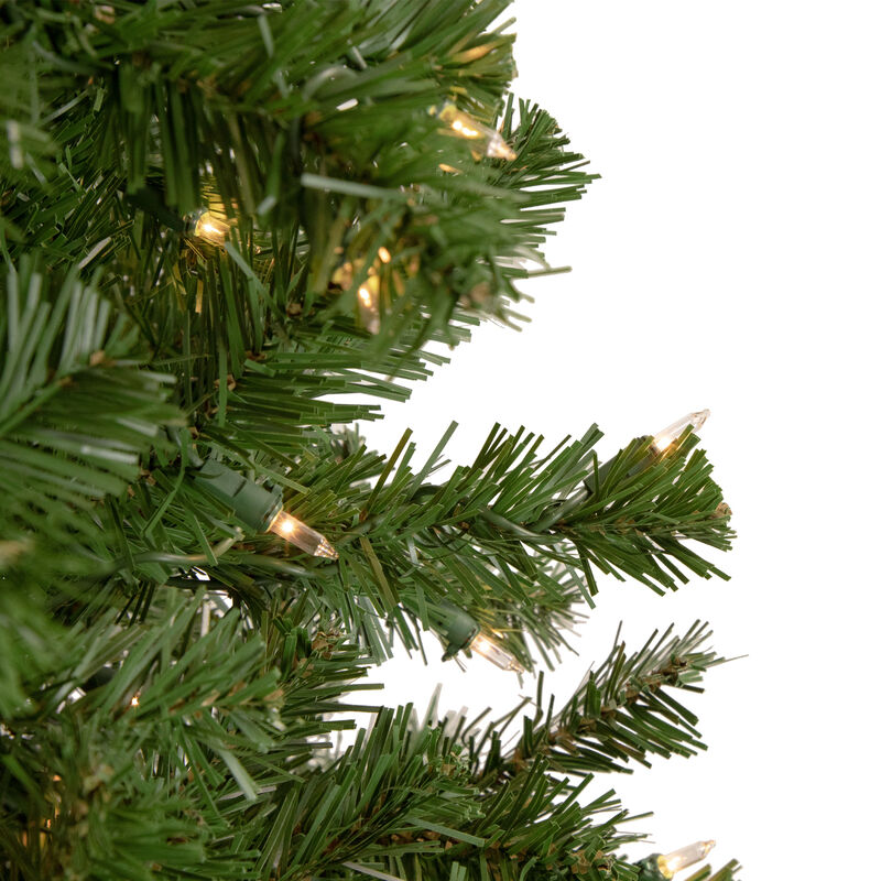 7.5' Pre-Lit Hazelton Spruce Pencil Artificial Christmas Tree  Clear Lights