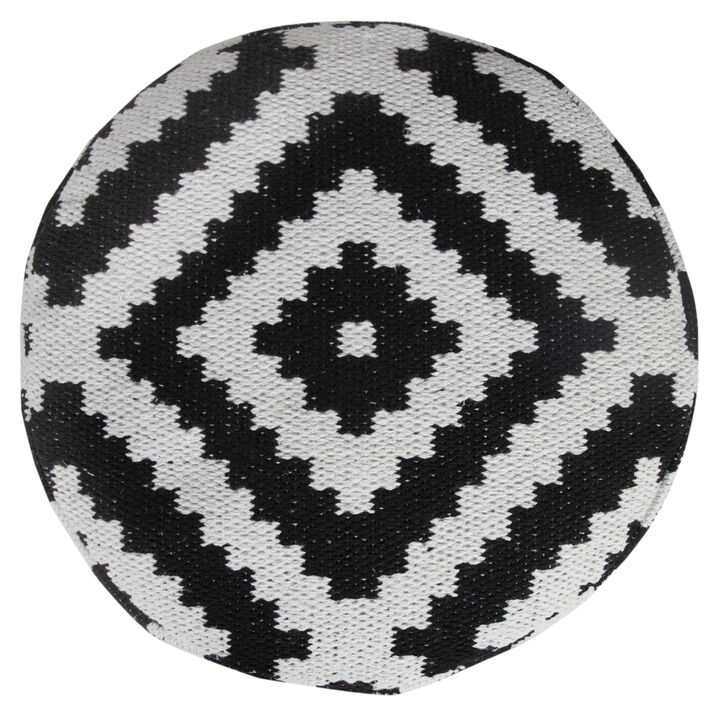 Modern Cotton Blend Ottoman Pouf for Stylish Living Room Decor