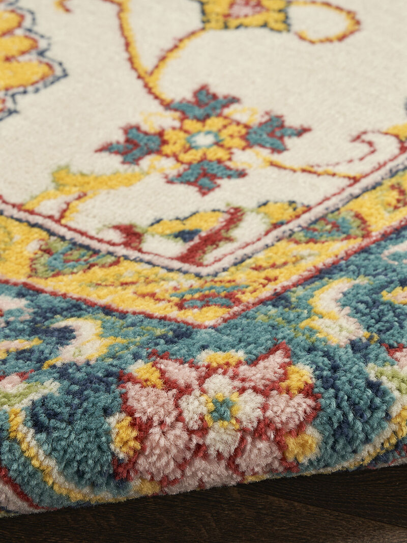 Nourison Essentials NRE05 Ivory/Gold 2'2" x 7'6" Rug