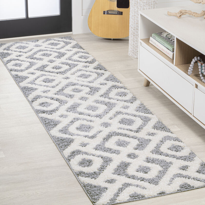 Astrid Retro Trellis High-Low Area Rug
