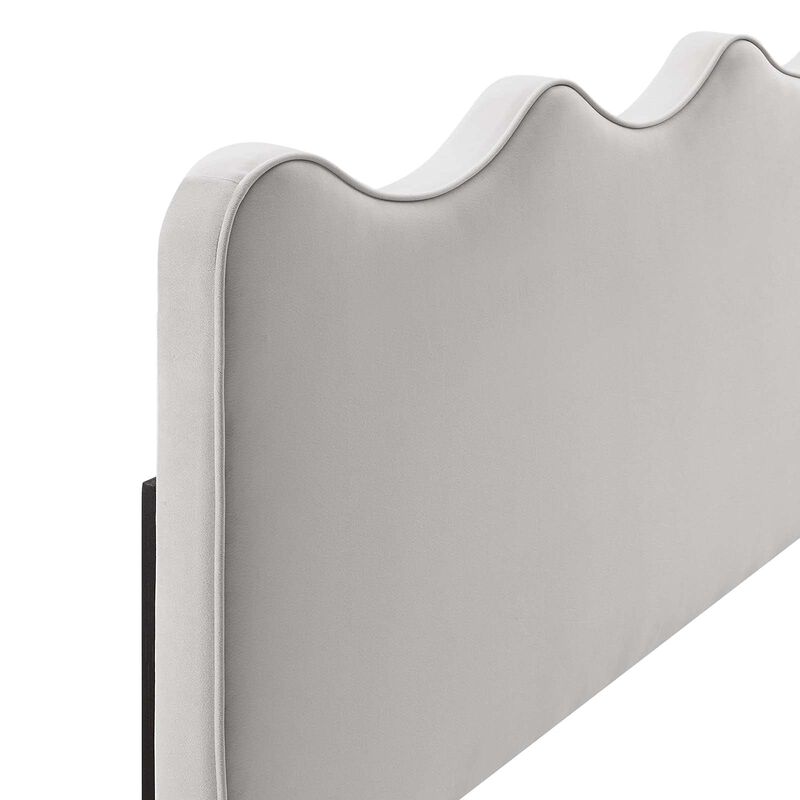 Modway Athena Performance Velvet King/California King Headboard in Light Gray image number 4
