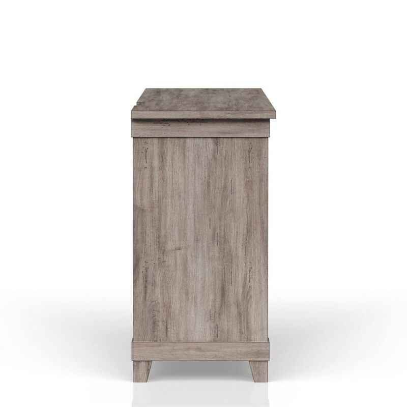 Gray Wine Cabinet with Doors &ndash; Rustic Bar Cabinet with Bottle Storage image number 4