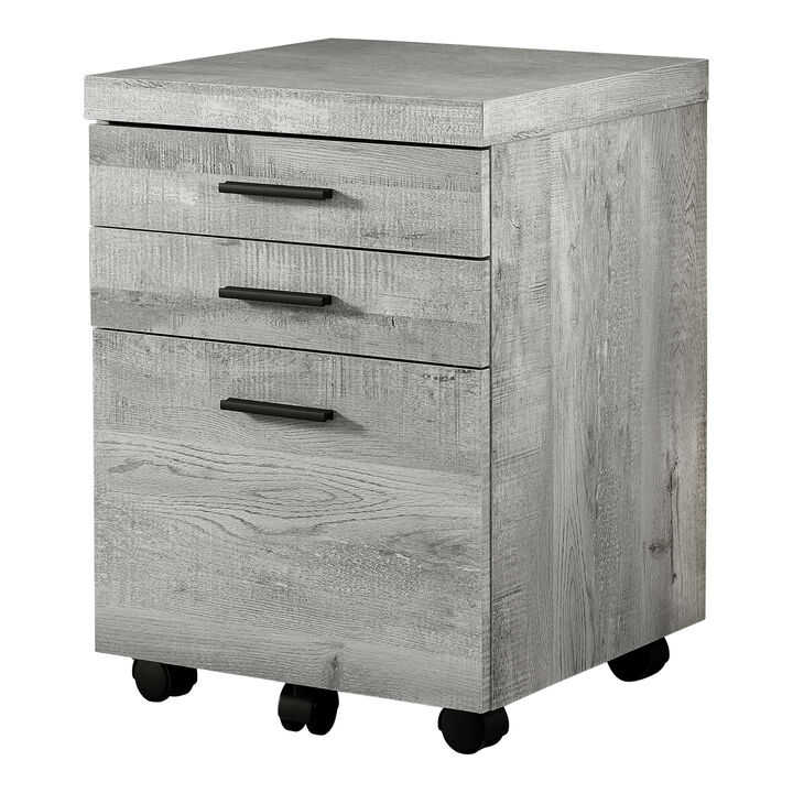 Monarch Specialties I 7401 File Cabinet, Rolling Mobile, Storage Drawers, Printer Stand, Office, Work, Laminate, Grey, Contemporary, Modern