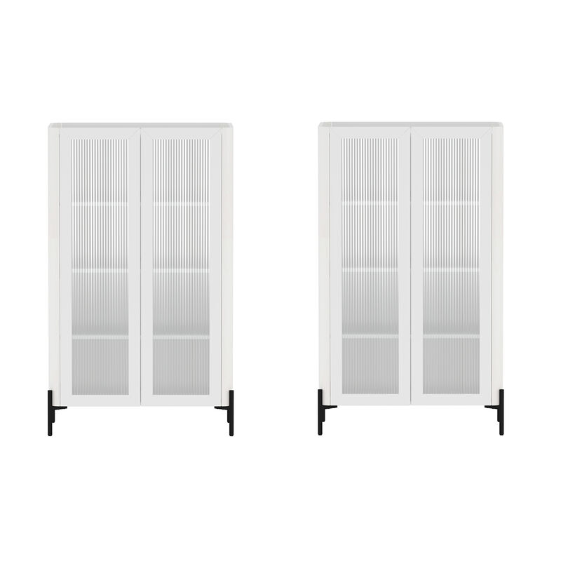Abbey White D&eacute;cor Cabinet (Set of 2) image number 0