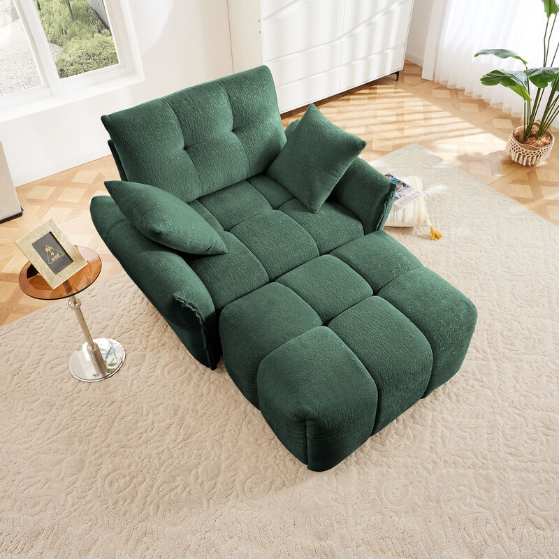 Merax Single Sofa Chair with 1 Ottoman